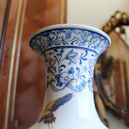 JARRON ITALIANO DE CERAMICA PINTADO A MANO