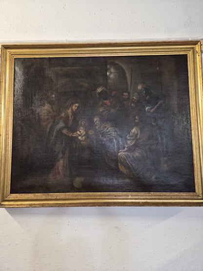 OLEO SOBRE LIENZO (ADORACIÓN DE LOS REYES MAGOS)