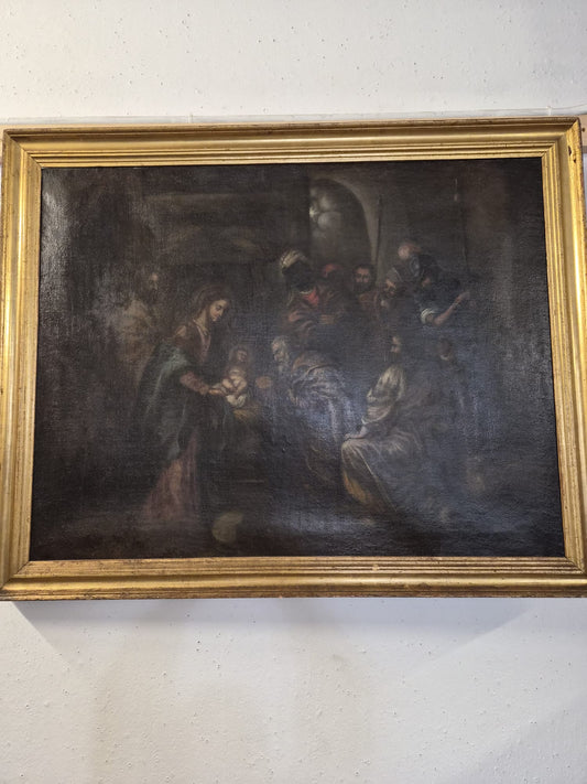 OLEO SOBRE LIENZO (ADORACIÓN DE LOS REYES MAGOS)