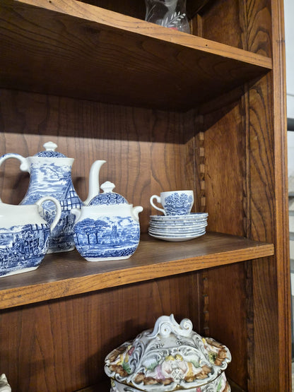 APARADOR CON ESTANTERIA DE ROBLE MACIZO