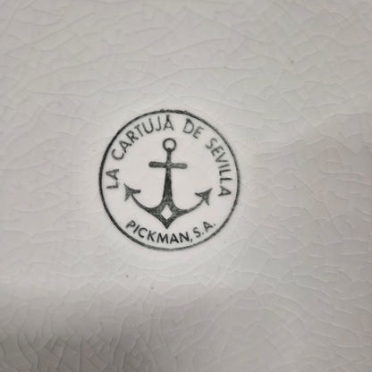 JARRA Y PALANGA ANTIGUAS DE LOZA- LA CARTUJA